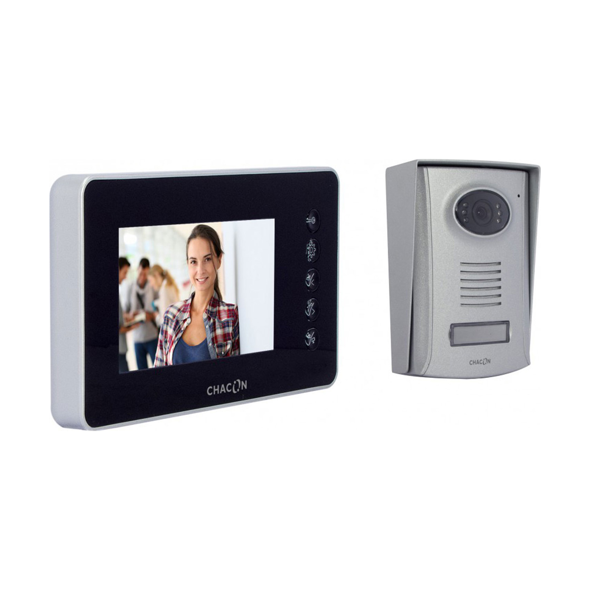 Videoporteiro Ecrã 4. 3" a Cores de 4 Fios - Chacon