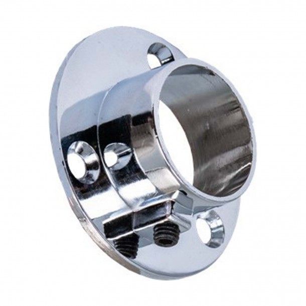 Suporte Varo Lateral Redondo 25x0.9mm Zamak Cromado Blister 2
