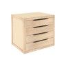 Bloco de 4 Gavetas 390x375x300mm Madeira Astigarraga Bloco de 4 Gavetas 390x375x300mm Madeira Astigarraga