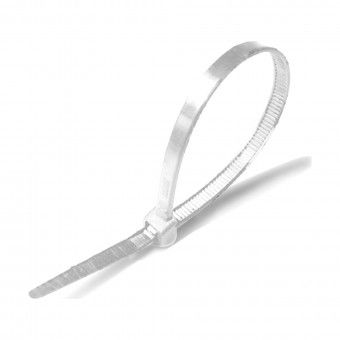 Abraadeira Fivela Nylon Branca 100 Unidades