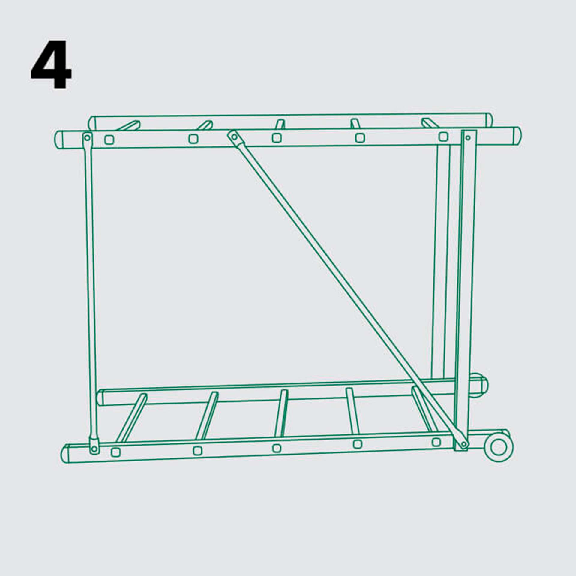 Andaime Desdobrável com 2 Rodas 5+5 Degraus Handy 1,14x1,58m Ferral