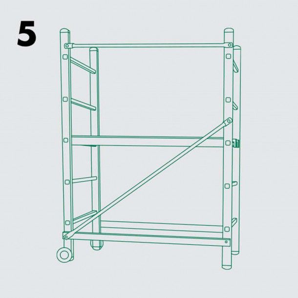 Andaime Desdobrável com 2 Rodas 5+5 Degraus Handy 1,14x1,58m Ferral Andaime Desdobrável com 2 Rodas 5+5 Degraus Handy 1,14x1,58m Ferral