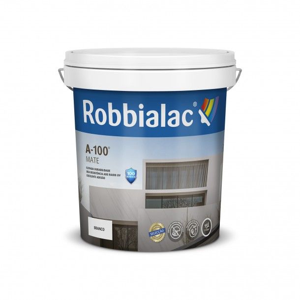Tinta Acrlica Mate Aquosa A100 Branca Robbialac 15L
