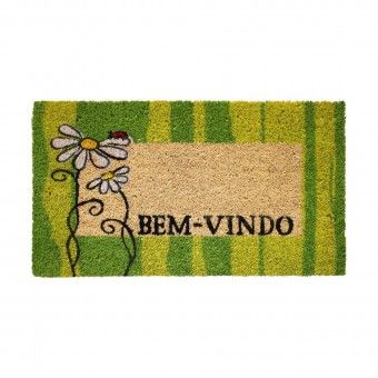 Tapete de Entrada Bem-Vindo Malmequer Cairo 40x70cm