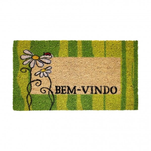 Tapete de Entrada Bem-Vindo Malmequer Cairo 40x70cm