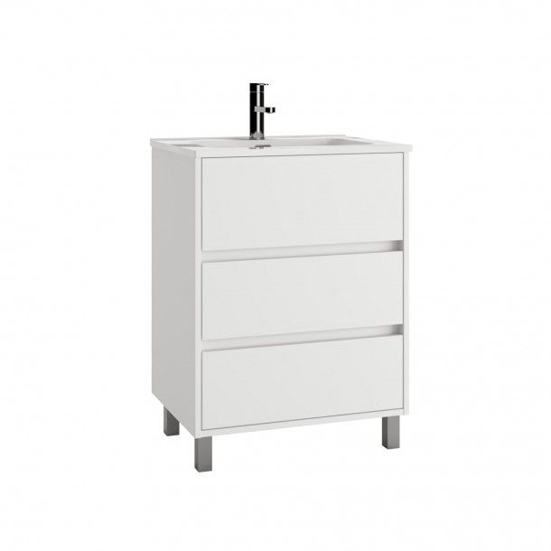 Mvel Casa de Banho com Lavatrio 80 cm Branco Alcoa