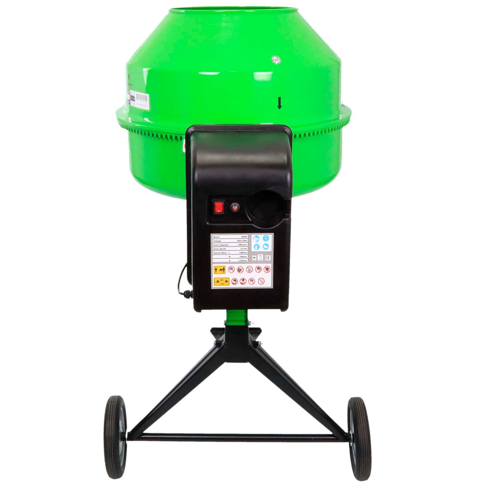 Betoneira Elétrica com Travão e Pedal 200L 900W 220V Saurium