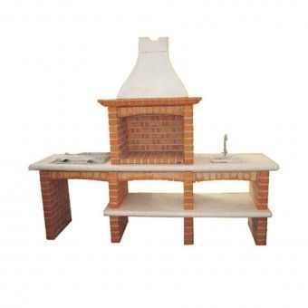 Churrasqueira de Tijolo 260x225x60 com Bancada Dupla 2027 ACB