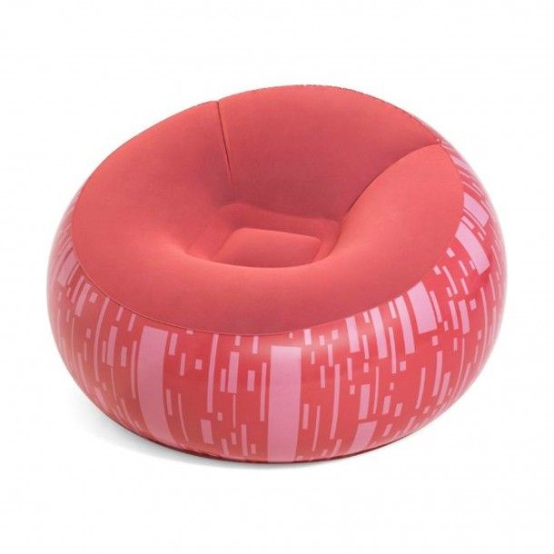 Puff Insuflvel Redondo Vermelho  112cm