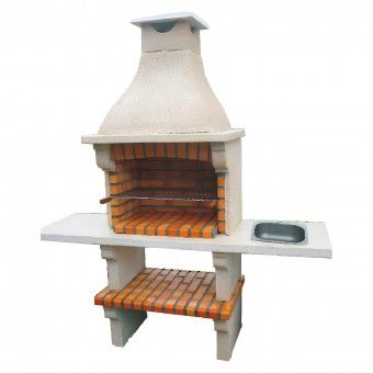 Churrasqueira de Tijolo 170x225x60cm com Bancada 2209 ACB