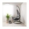 Cadeira de Baloiço Suspensa Rattan Preto 195x95cm Delba Cadeira de Baloiço Suspensa Rattan Preto 195x95cm Delba