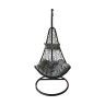 Cadeira de Baloiço Suspensa Rattan Preto 195x95cm Delba Cadeira de Baloiço Suspensa Rattan Preto 195x95cm Delba