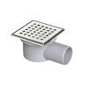 Ralo Sifonado PVC com Grelha e Aro Inox 304 Saída Horizontal 50mm Ralo Sifonado PVC com Grelha e Aro Inox 304 Saída Horizontal 50mm