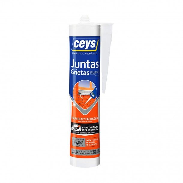 Massa Acrílica Juntas e Fendas Ceys 280ml Massa Acrílica Juntas e Fendas Ceys 280ml