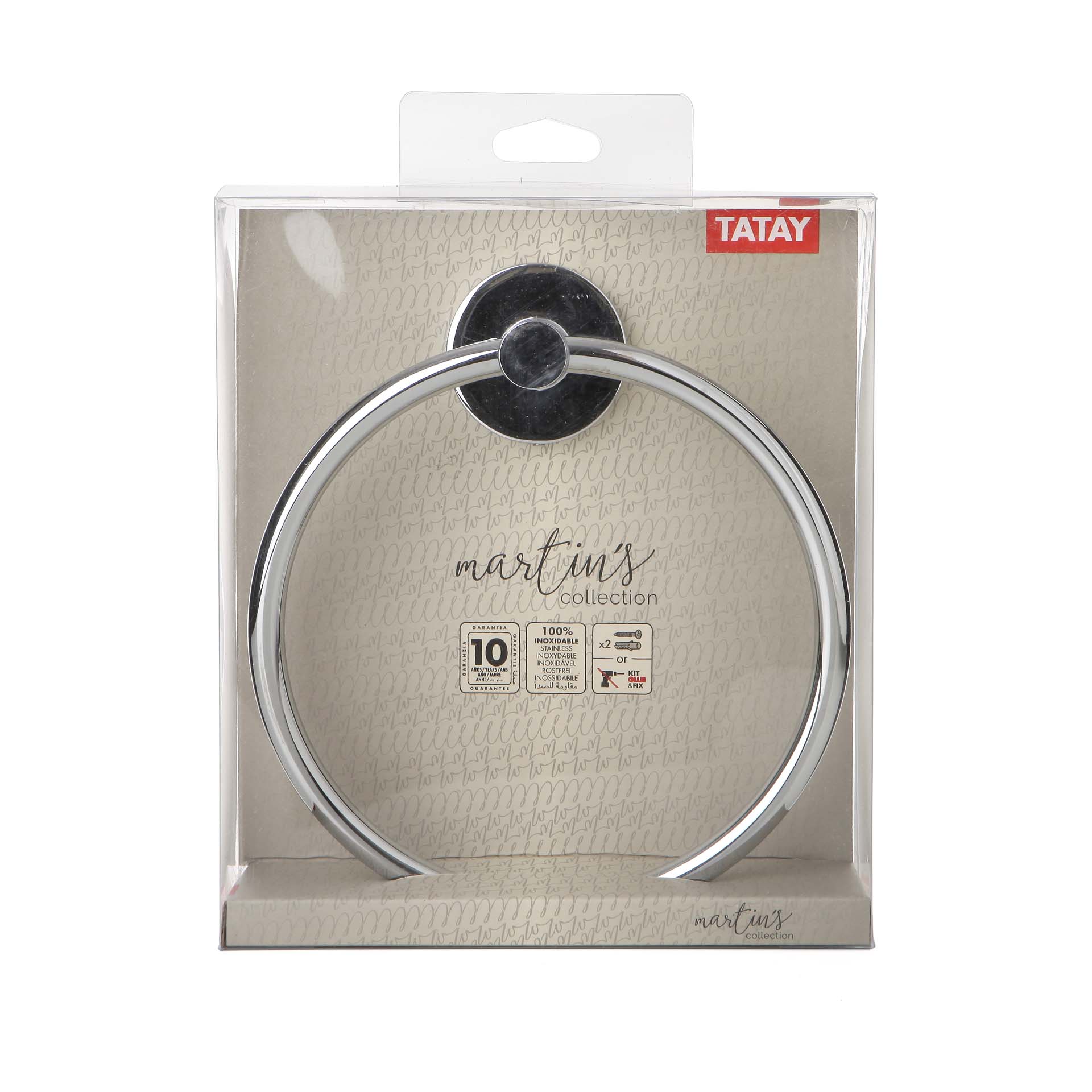 Toalheiro Argola Martins Inox Tatay