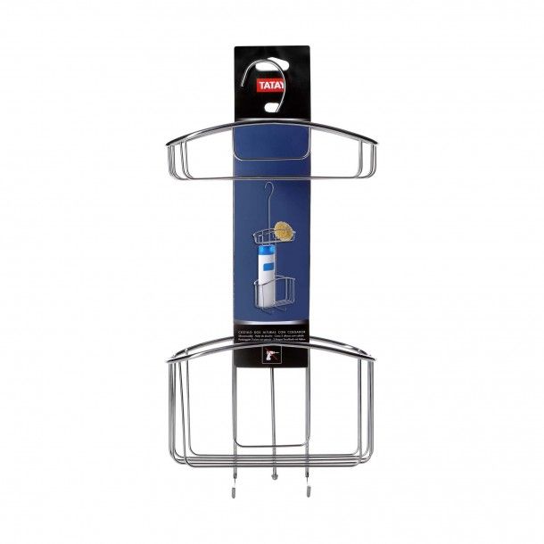 Cesto para Duche com 2 Prateleiras 60x22.5x9cm Inox Tatay Cesto para Duche com 2 Prateleiras 60x22.5x9cm Inox Tatay