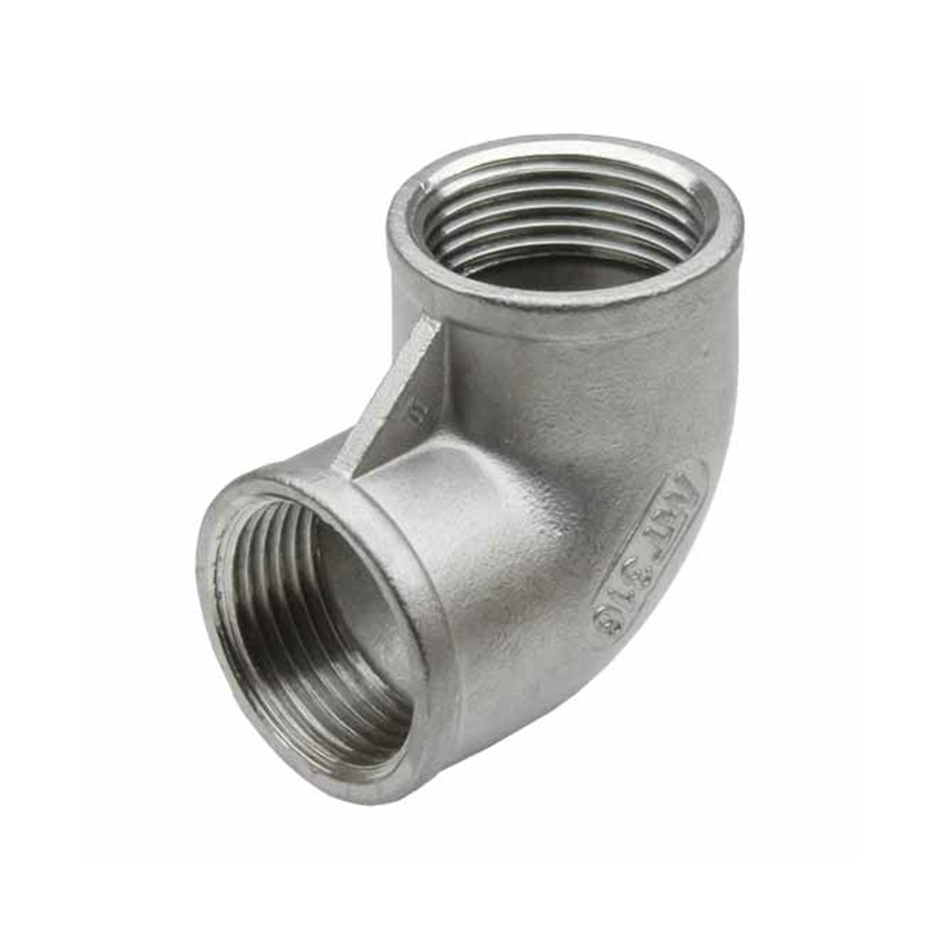 Joelho Fêmea Fêmea Roscado 90º Inox