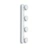 Cabide de Parede 4 Suportes Bola 450x40x60mm Ao Branco Jaben
