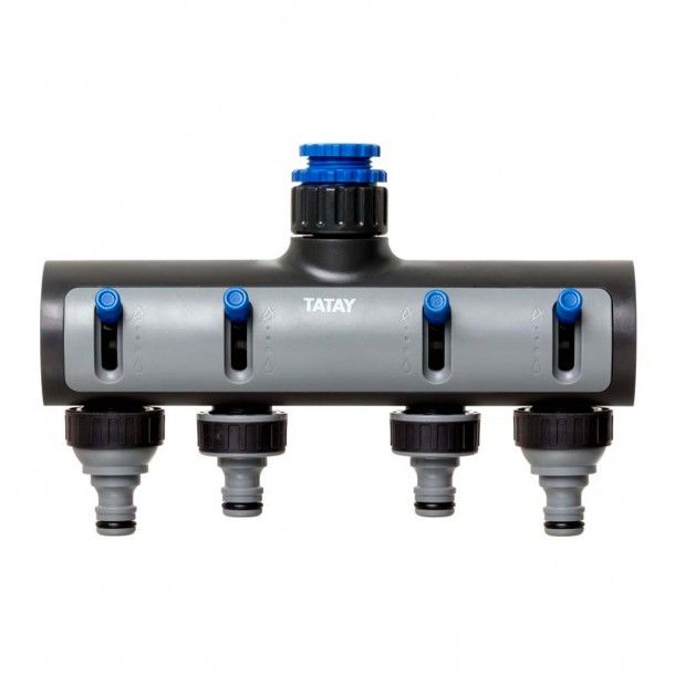 Racord Rpido Fmea 4 Vias Premium Plstico Blister 1/2"-3/4"-1" Tatay