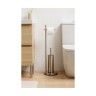 Porta-Rolos com Piaçaba de Pé Inox Satinado Tatay Porta-Rolos com Piaçaba de Pé Inox Satinado Tatay