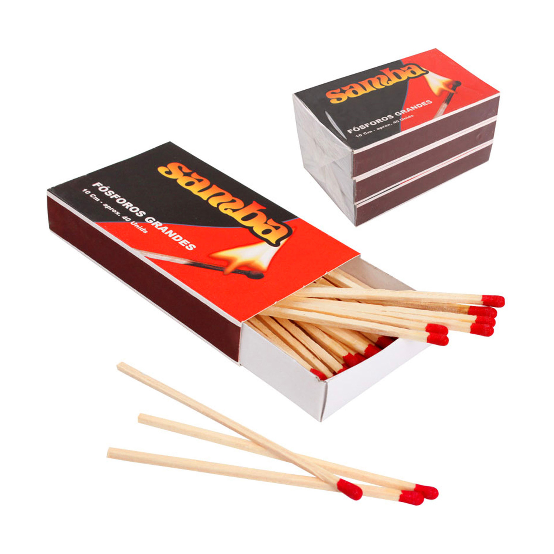 Fósforos Samba 10 cm - 3 Caixas