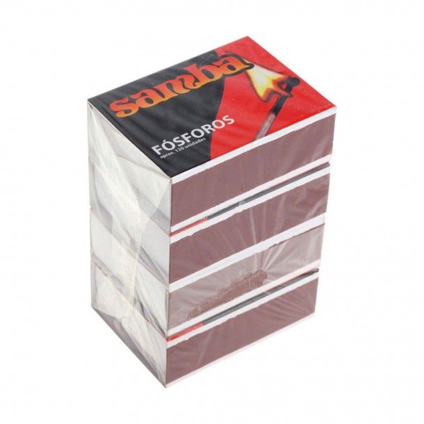 Fósforos Samba 5,5Cm - 4 Caixas Fósforos Samba 5,5Cm - 4 Caixas