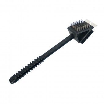 Escova Dupla para Churrasco com Esfrego 36cm
