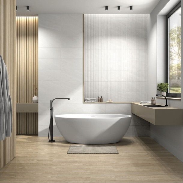 Revestimento 30x60 Bliss Sawn White Natural 1ª Revestimento 30x60 Bliss Sawn White Natural 1ª