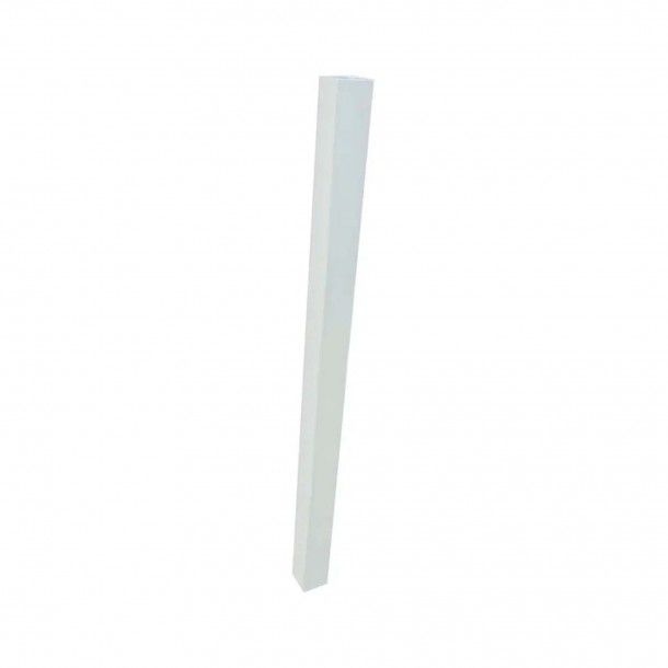 Poste Quadrado Metálico Branco 6x6cm Poste Quadrado Metálico Branco 6x6cm