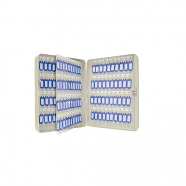 Chaveiro Parede para 160 Chaves 280x340x80mm Ao Cinza