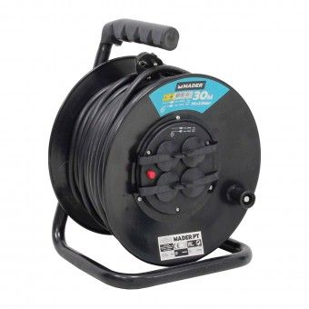 Extenso Eltrica com Enrolador e 4 Tomadas 30M Mader