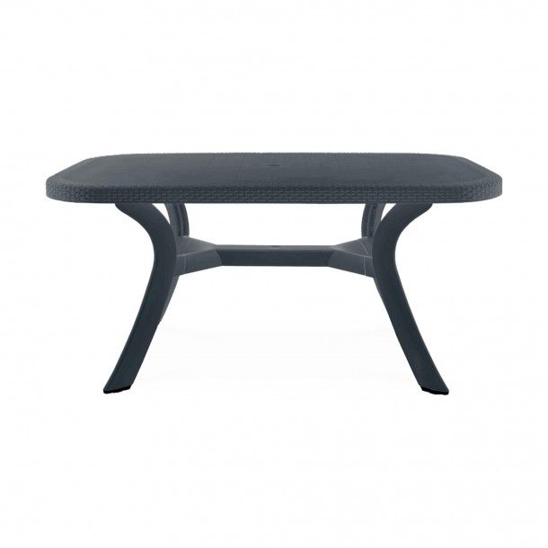 Mesa de Jardim Retangular Caribe Antracite 150x90cm