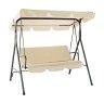 Banco Baloio de 3 Lugares Creme 170x110x153cm