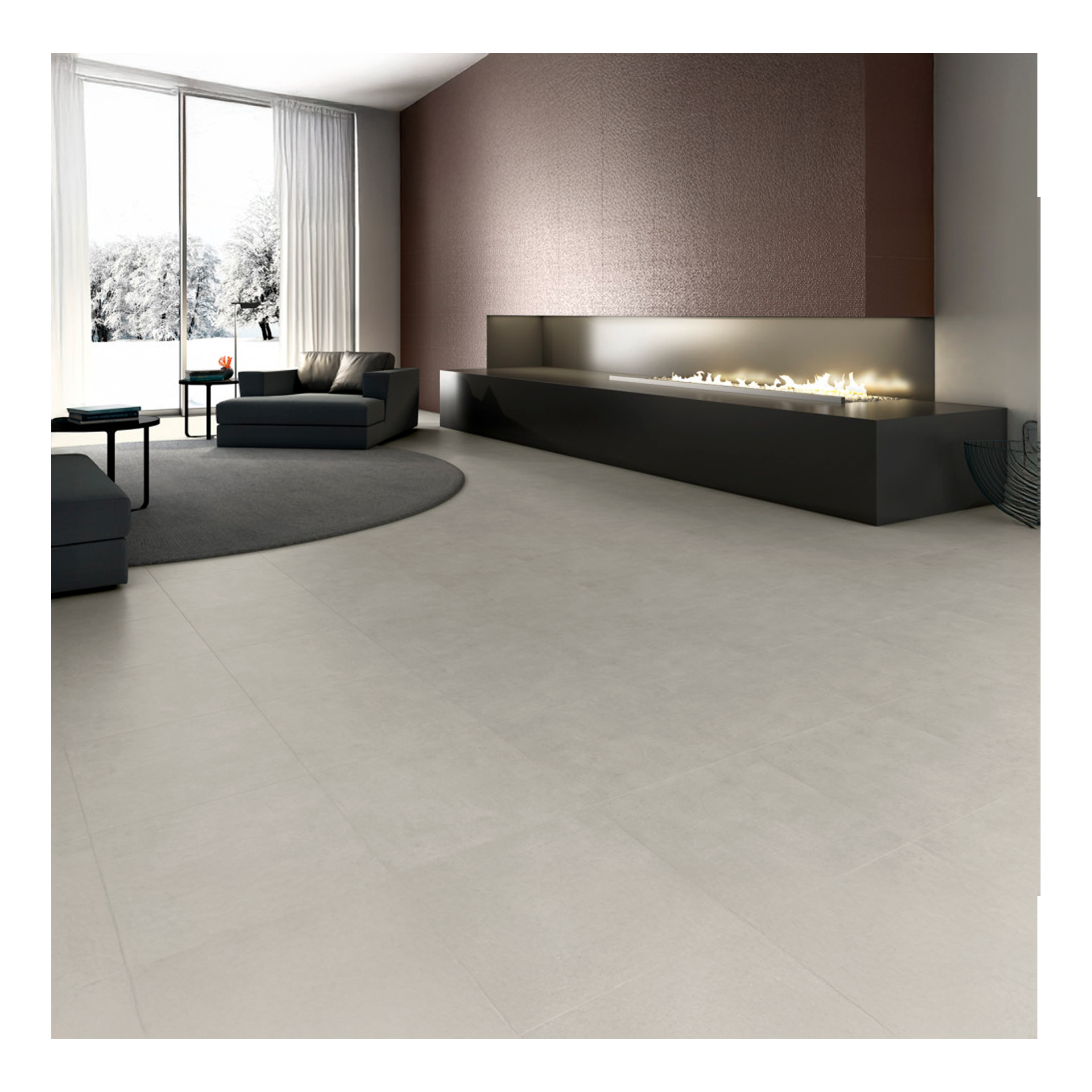 Pavimento Doubs Cinza Natural 1ª 45x45cm Clipper