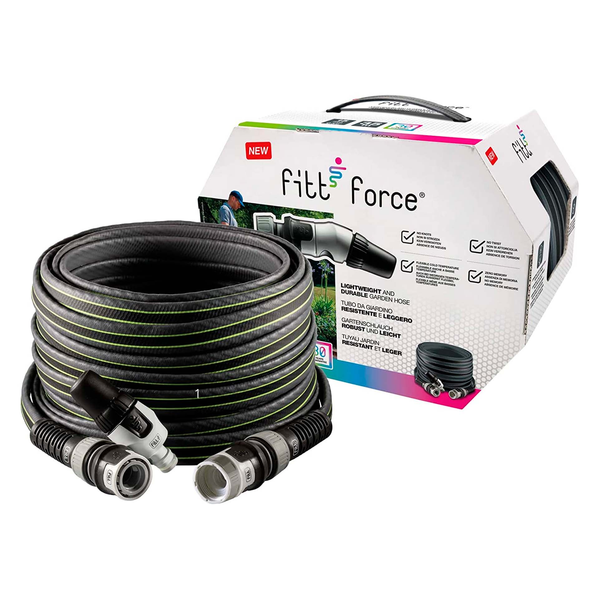Mangueira de Jardim 15mm 15M com Agulheta Force Kit Fitt