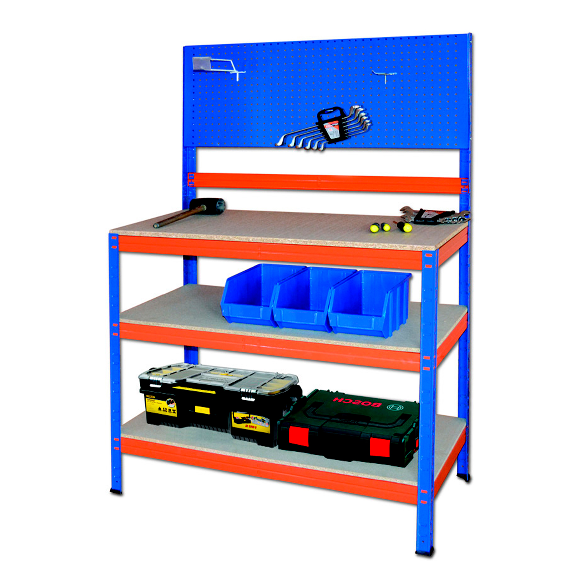 Bancada de Trabalho Bricolage 3 Prateleiras 150x100x50cm