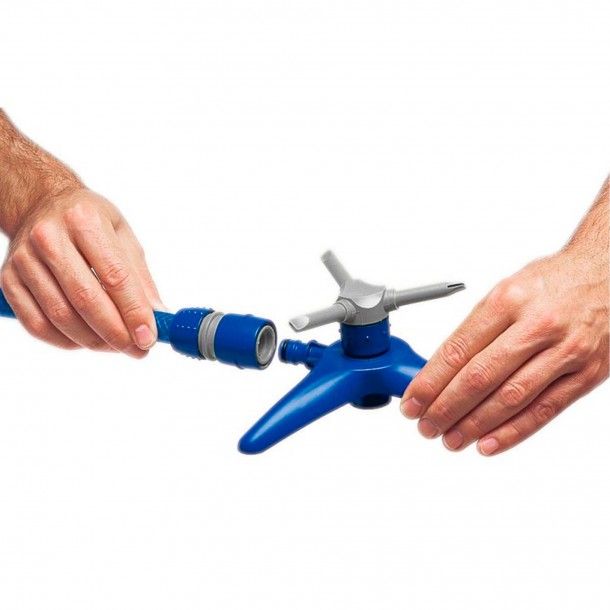 Aspersor 3 Braços com Base Plástico Azul Blister Tatay Aspersor 3 Braços com Base Plástico Azul Blister Tatay