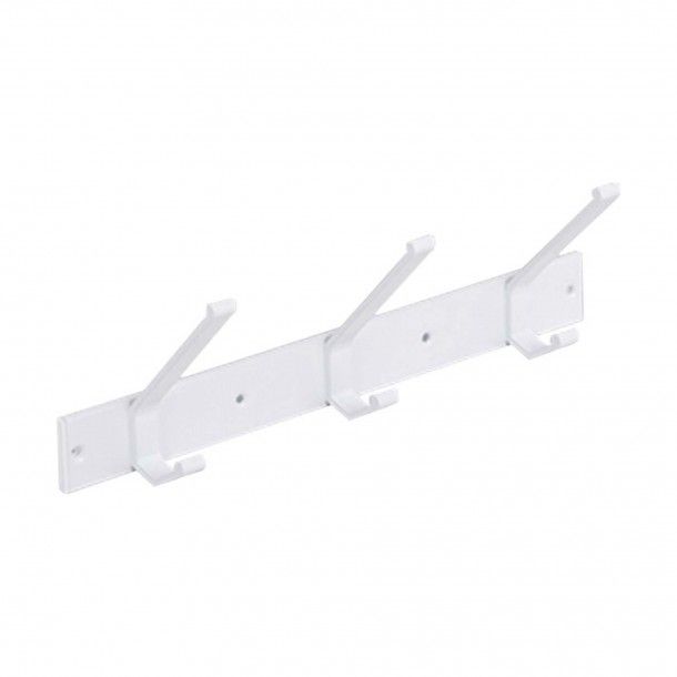 Cabide de Parede 3 Ganchos 340x40x90mm Aço Branco Jaben Cabide de Parede 3 Ganchos 340x40x90mm Aço Branco Jaben