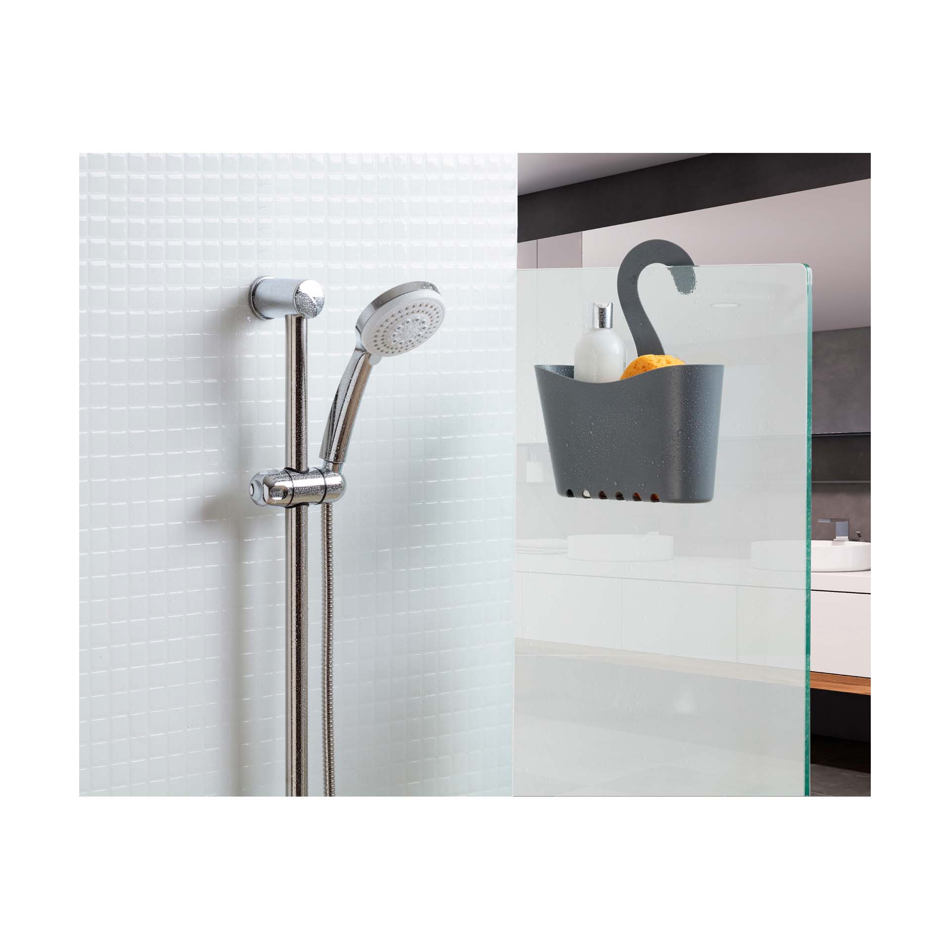 Cesto para Duche 25x9x28cm Cinza Tatay