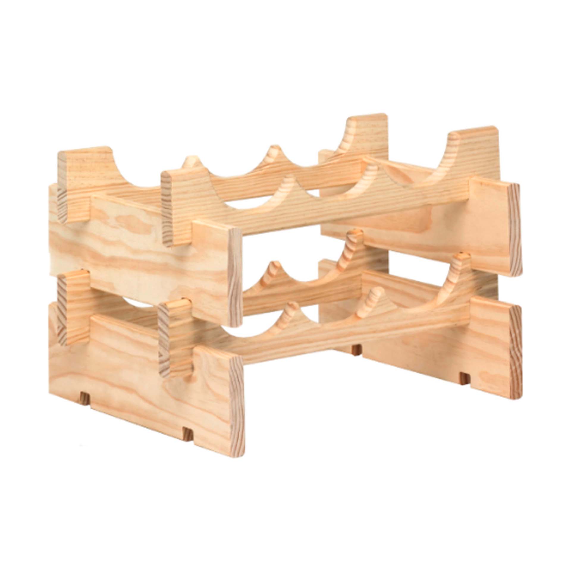 Garrafeira de 6 Garrafas 390x250x290mm Merlot Madeira Astigarraga