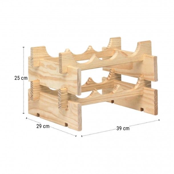 Garrafeira de 6 Garrafas 390x250x290mm Merlot Madeira Astigarraga Garrafeira de 6 Garrafas 390x250x290mm Merlot Madeira Astigarraga