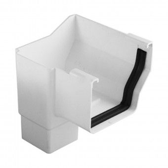 Terminal Direito com Descarga para Caleira Trapezoidal PVC