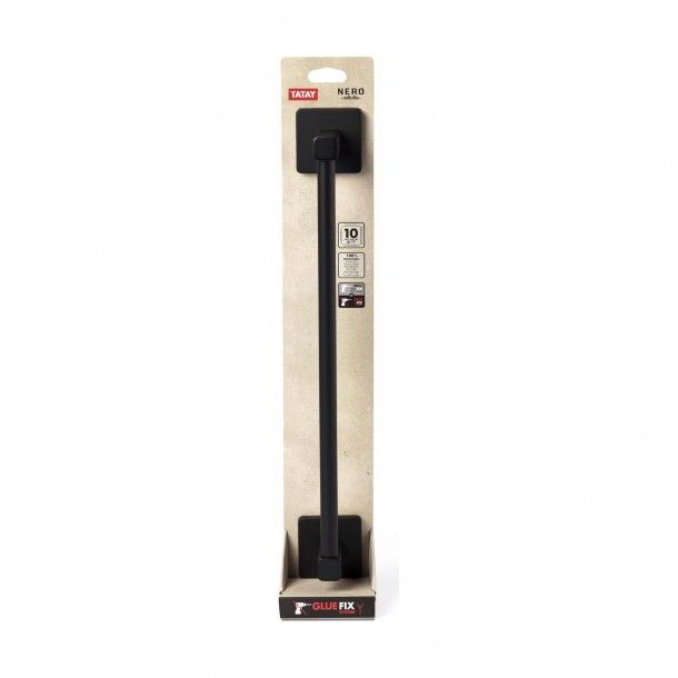 Toalheiro Nero 50cm Inox Preto Tatay Toalheiro Nero 50cm Inox Preto Tatay