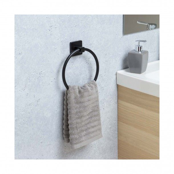 Toalheiro Argola Nero Inox Preto Tatay Toalheiro Argola Nero Inox Preto Tatay
