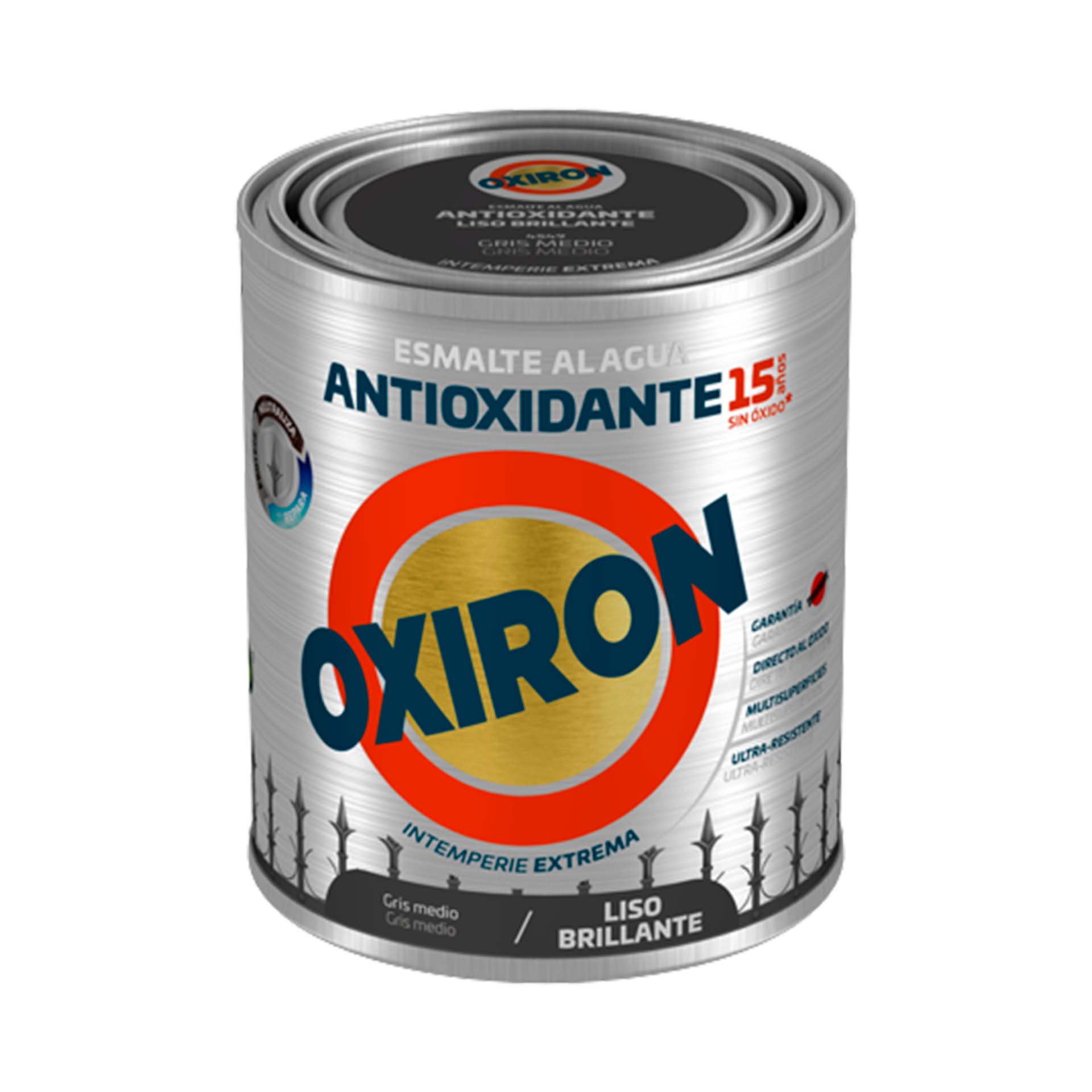 Esmalte Oxiron Liso Aquoso Gris Médio 750ml Titan