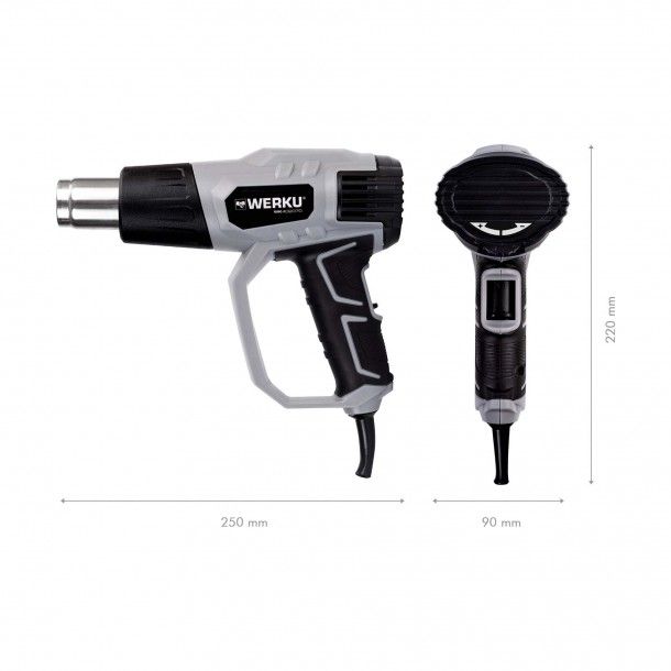 Pistola de Ar Quente 2000W WK402070 Werku Pistola de Ar Quente 2000W WK402070 Werku