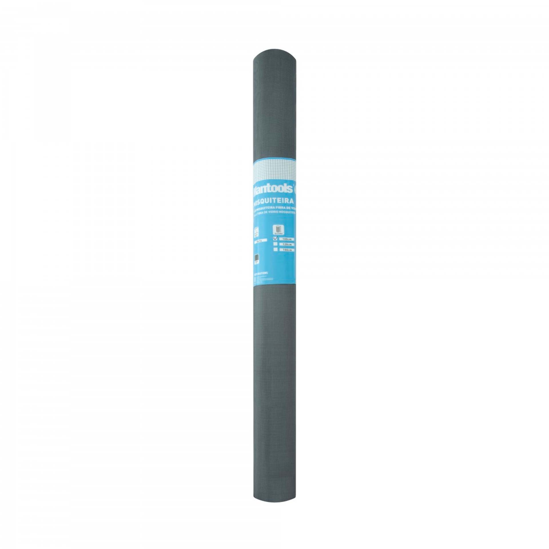 Rede Mosquiteira para Janela 18x14mm Fibra de Vidro Cinza