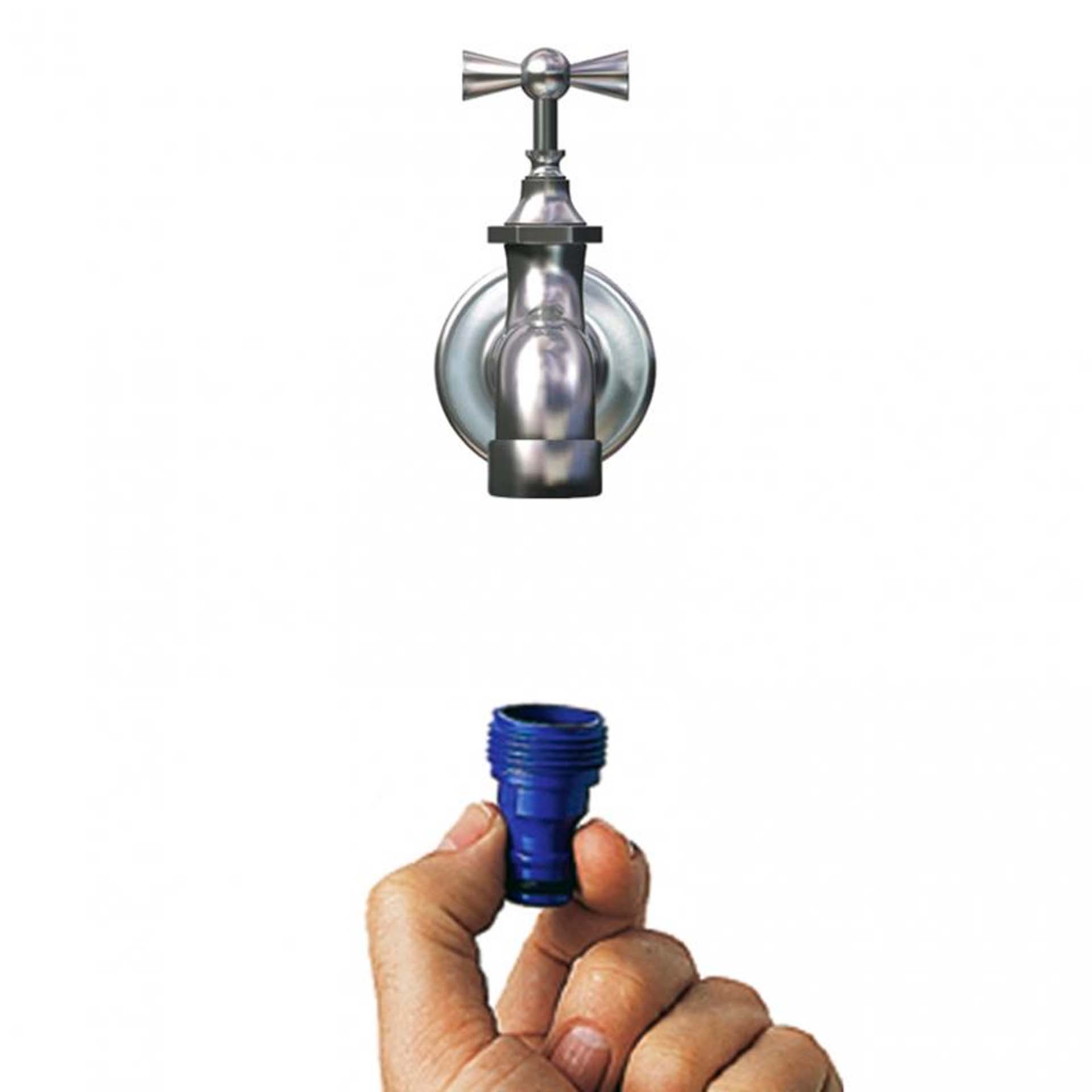 Racord Rápido Macho Granel Plástico Azul 3/4" Tatay