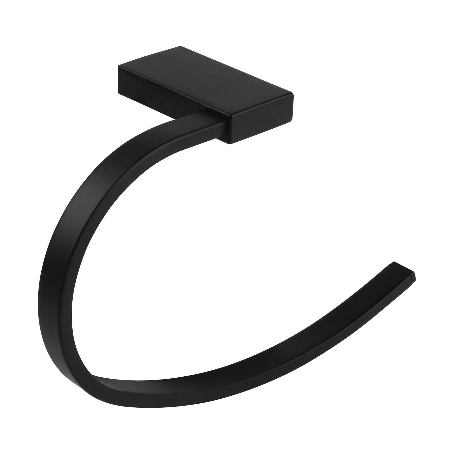 Toalheiro Argola Lisboa Latão Preto Mate AFJ