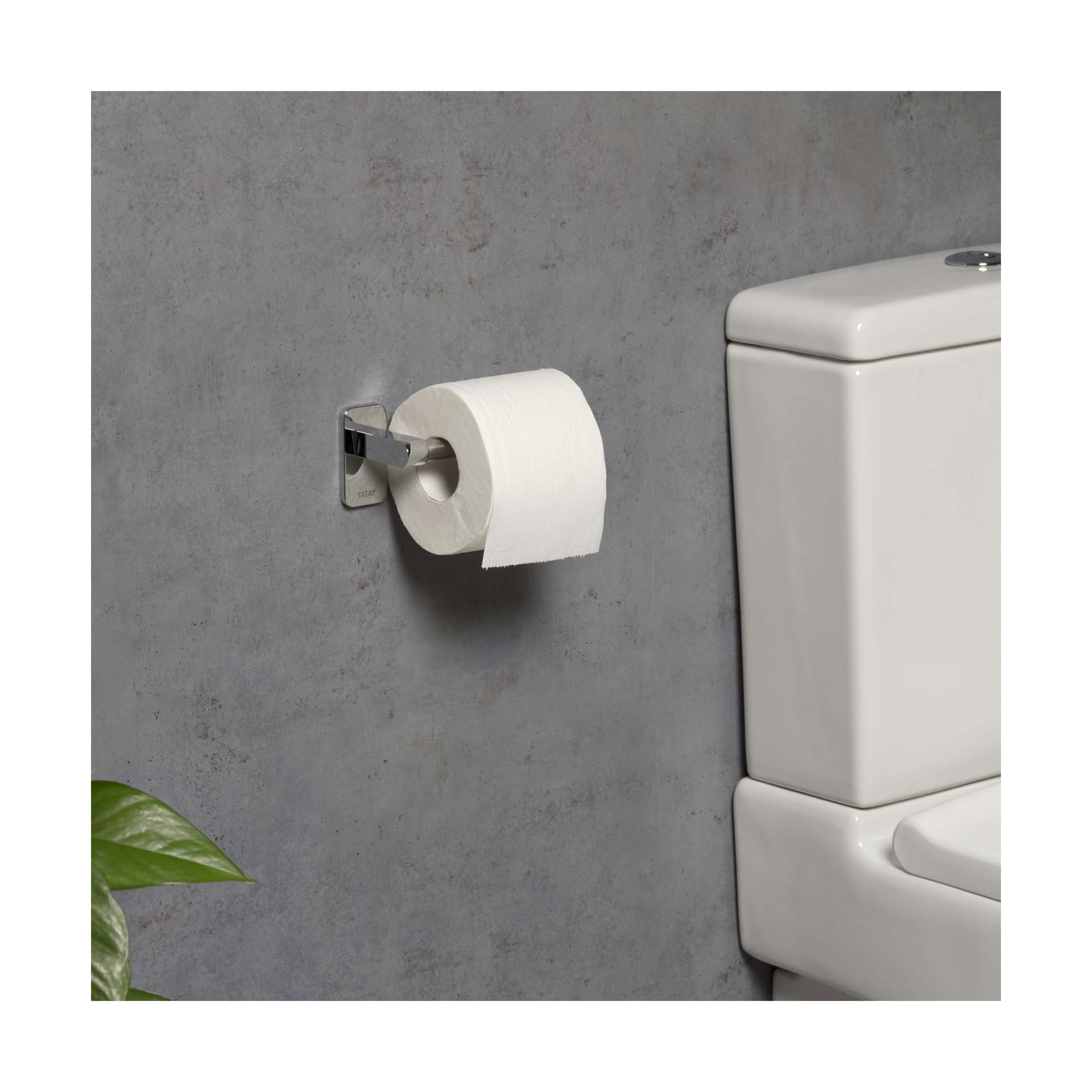 Porta-Rolos Simples Slim Inox Tatay